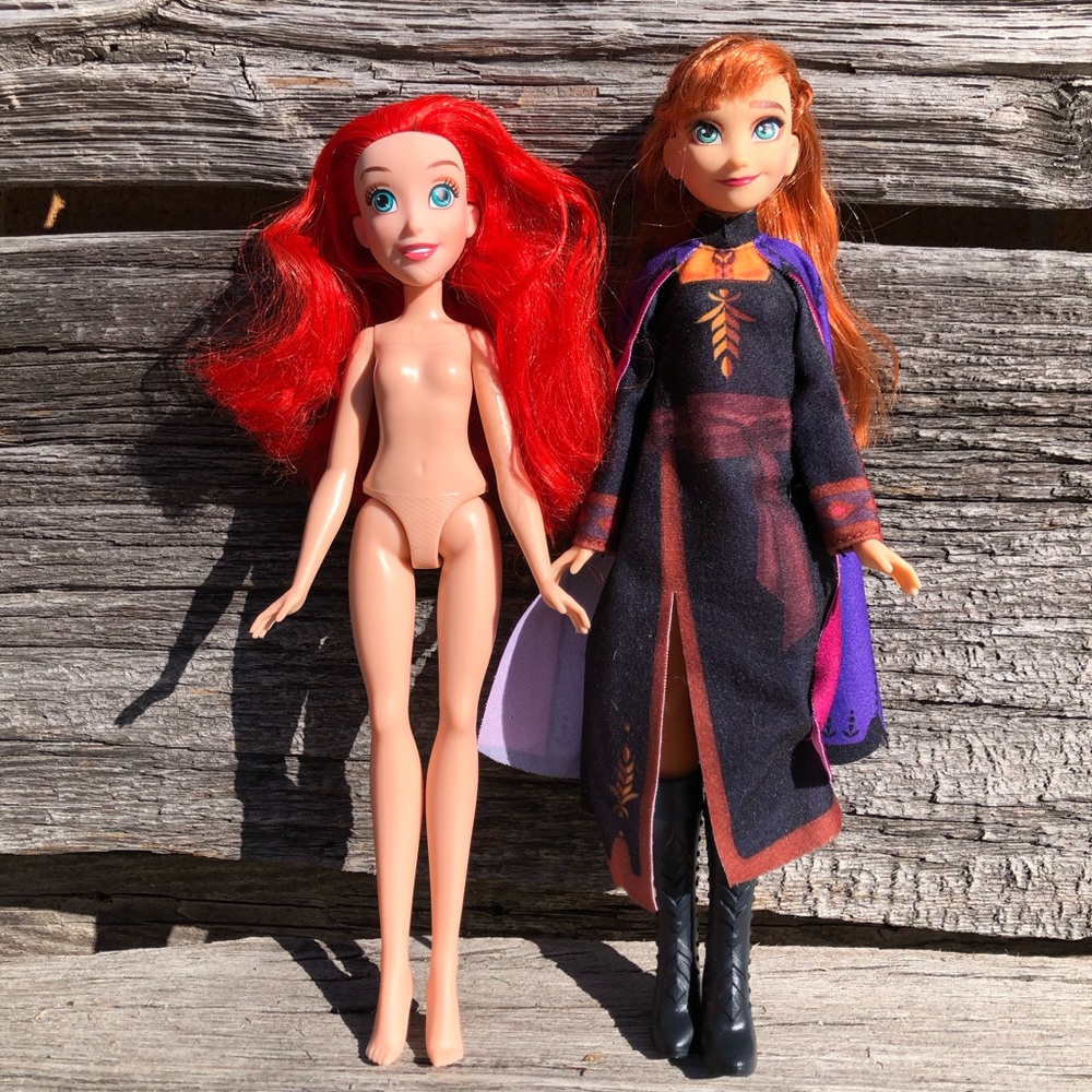 Little Mermaid doll Ariel Mixed lot of dolls Frozen 2 Anna fashion dolls